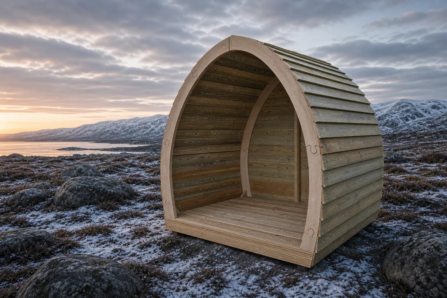 Концепт Arctic Gazebo для инфраструктуры базы отдыха